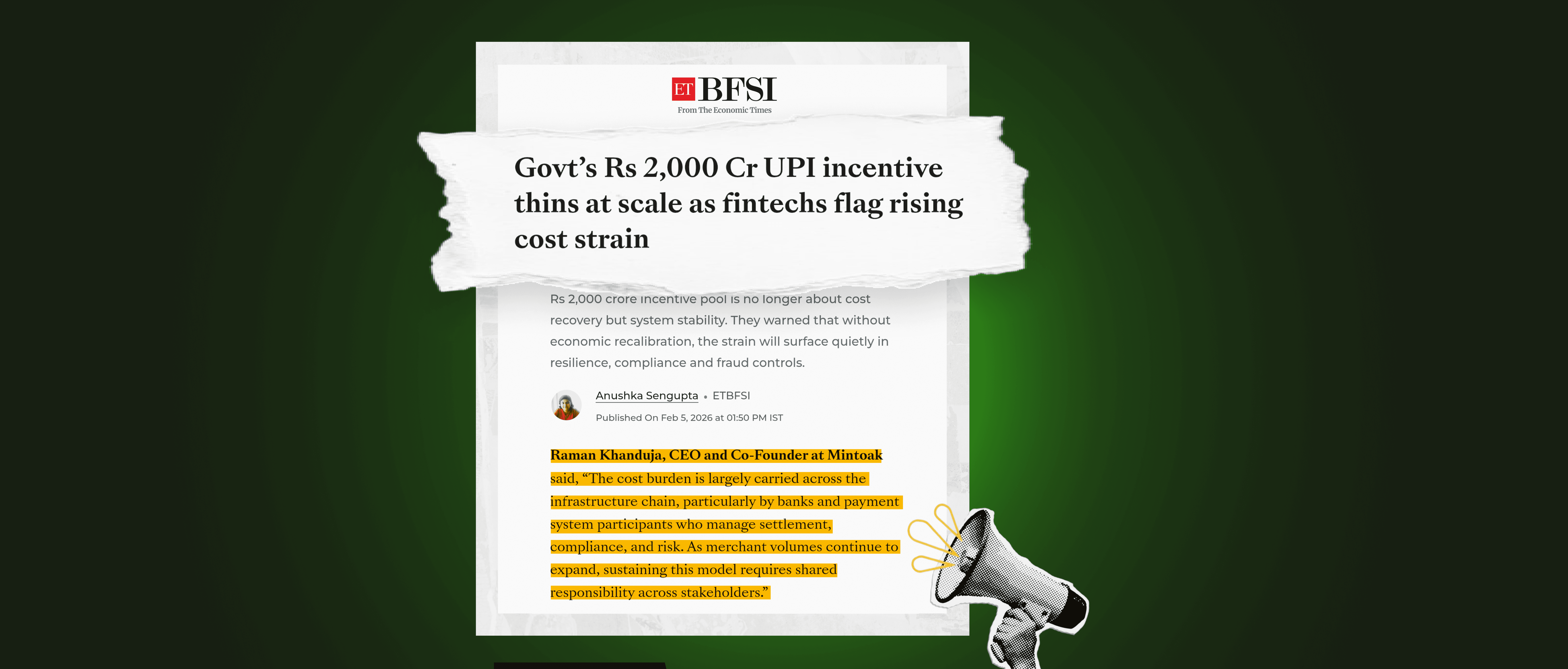 Govt’s Rs 2,000 Cr UPI incentive thins at scale as fintechs flag rising cost strain
